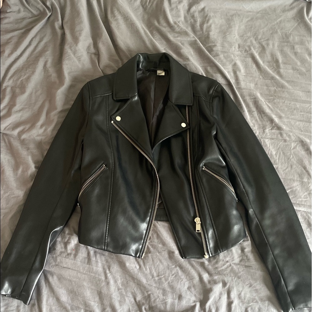 H&M Faux leather jacket!